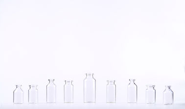 Defienda la impresión de las botellas de cristal claras farmacéuticas/de los frascos de cristal médicos