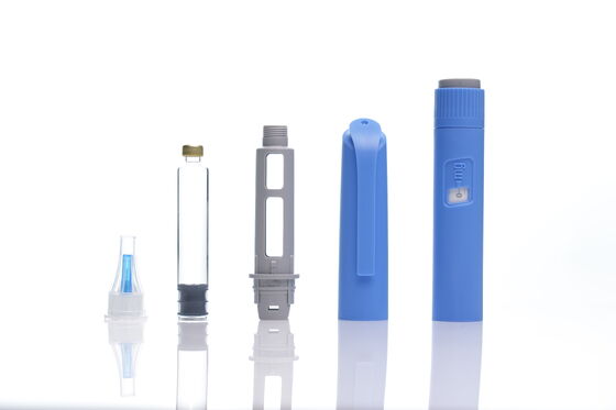 Dispositivo de inyección automática con retracción automática de aguja, fabricado con plástico de grado médico y acero inoxidable para una inyección segura