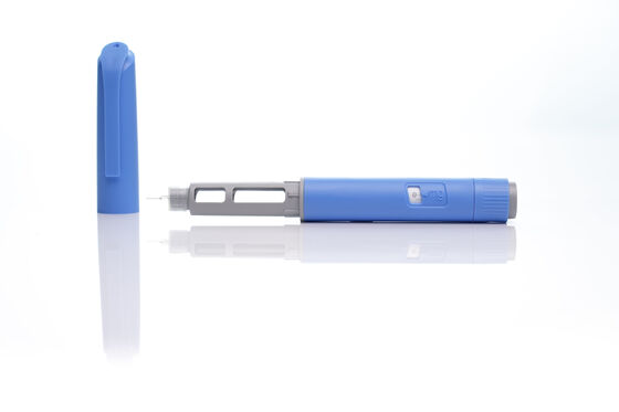 Pluma de inyección automática con retracción automática de la aguja y vida útil de 24 meses hecha de plástico de grado médico y acero inoxidable